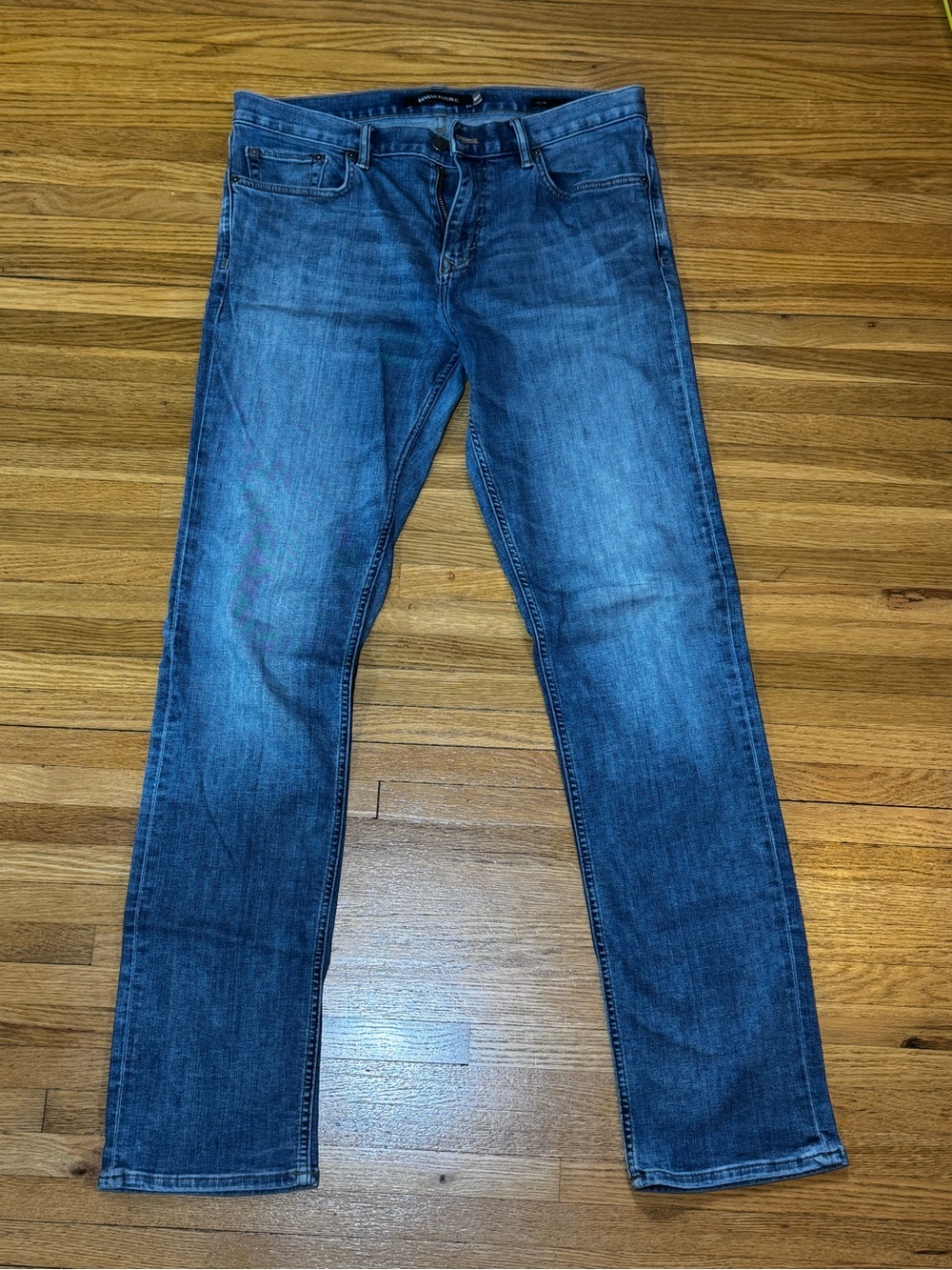 Banana Republic Men's Slim Fit Straight Stretch Jeans 34x36